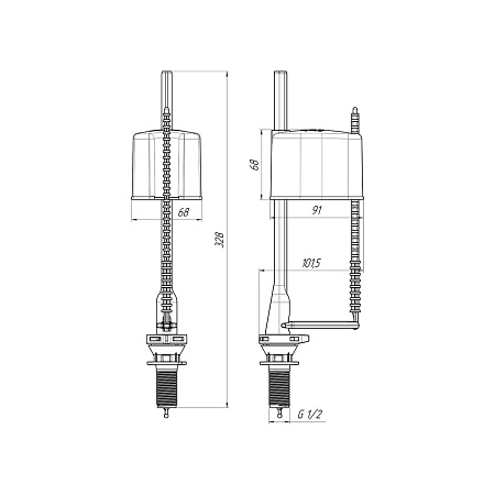 Клапан впускной (поплавок) нижний/пластик ЭКОНОМ АНИ WC5550 *1/30