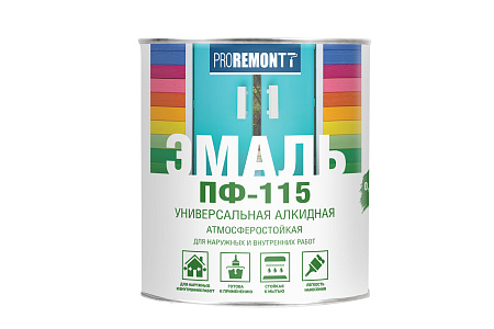 Эмаль ПФ-115 белая 0,9 кг Проремонт  *10/590