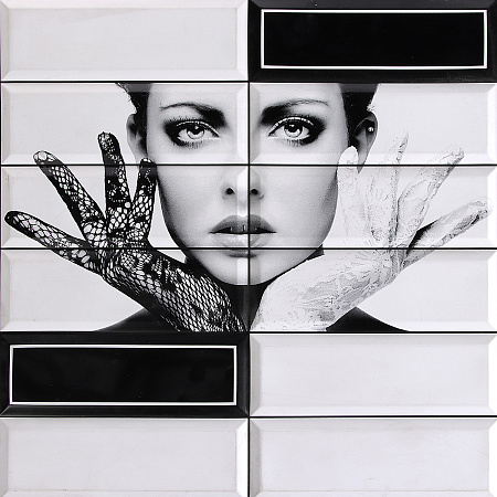 Панель стеновая ПВХ "ГРЕЙС" Плитка Настроение (955*480 мм) *10 (довыписать фон БЫ092)