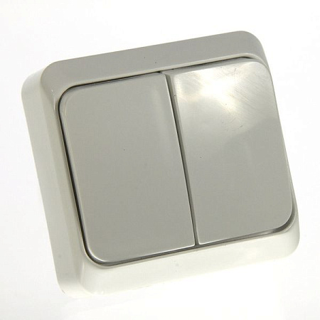 Выключатель "Этюд" ОП 2кл. белый ВА10-002В  *10/25