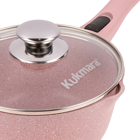 Кастрюля алюм. литая а/приг. Kukmara "Trendy style" Rose 1,5л съмн.Руч. Ст.кр.с нос к0156tsr *1/3