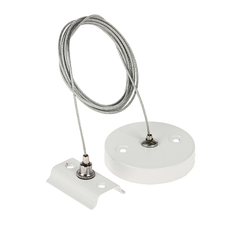 Подвес для шинопровода однофазного белый трос 2м макс нагрузка 100кг G-1-H-IP20 аналог КТ191 *1/50