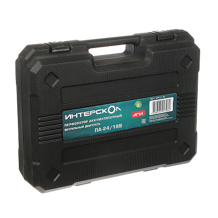 Перфоратор аккум. 18В 0-1400об/мин 0-5300уд/мин 2,2Дж1аккум 4АчЗУ АПИкейсБ/Щ ПА-24/18В ИНТЕРСКОЛ*1/5