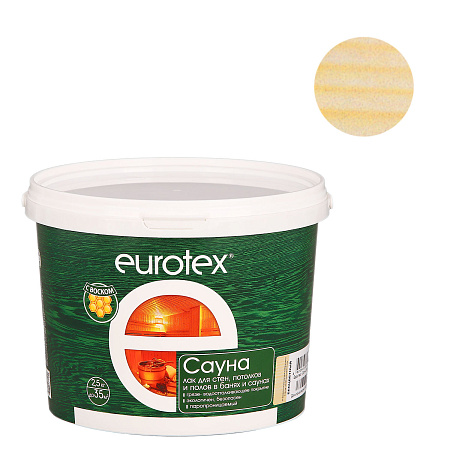 Лак акриловый для бань и саун 2,5 кг Eurotex *1/4/168