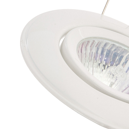 Светильник встраиваемый MR16 DH03 GU5.3 Ecola поворот.выпук. Белый 25x88  FW1601EFS *10/100