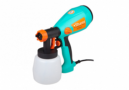 Краскопульт электрич. 400Вт 700мл/м вязк.кр 35DIN/сек сопло2,8мм бак0,8л SG9641 STURM *1/4