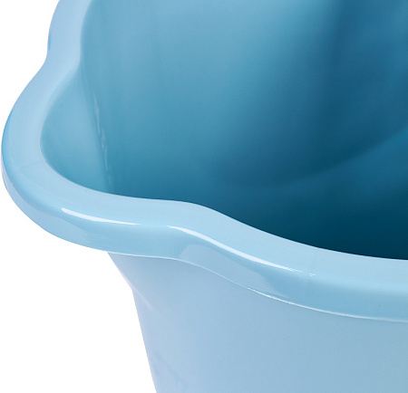 Ведро д/мытья пола пластм. со вставкой для Отжима 12л овальн.,Мет.р."Vogue" Небесный SV3827НБС *1/12