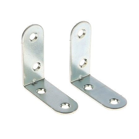 Уголок мебельный (кронштейн) 50*50 цинк(комплект 2 шт) ДомоСтрой *10