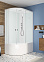 Кабина душевая120*80*218 Deligh128R high поддон выс.проз.,б/эл,ст.голуб DOMANI-Spa 3уп РАСПРОДАЖА