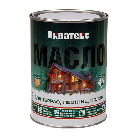 Масло для террас, лестниц, полов бесцветный 0,75 л Акватекс *1/6/576