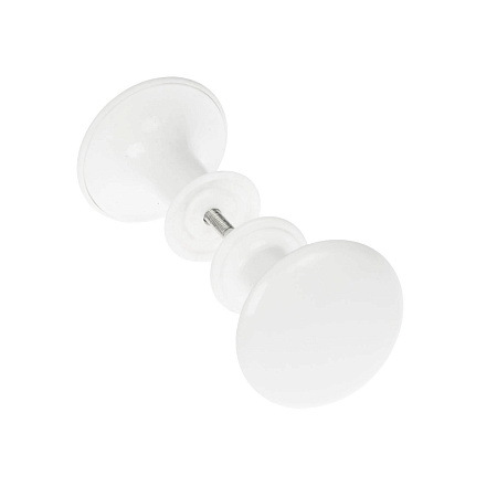 Ручка КНОПКА РК1-7 белая пластмасса  Кунгур *25/250