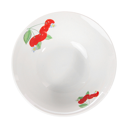 Салатник фарфор. DECO с рис."Вишня"  d15см 400мл ДФ- С400-3 *96