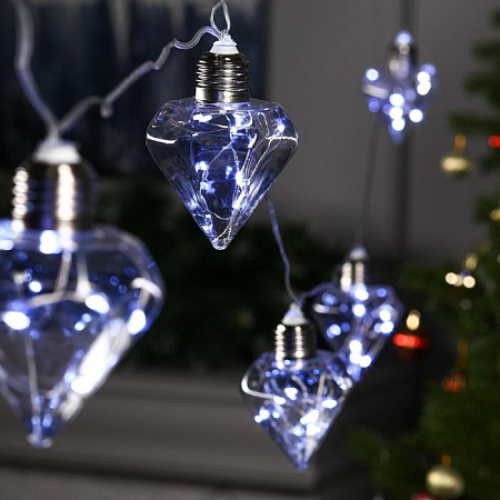 Гирлянда Нить 3м 80LED белый Лампочки кристалл прозрачная нить IP20 6929869 *1/60