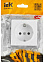 Механизм розетки "BRITE" 1-мест. белый с заземлением 16 А IEK BR-R11-16-K01-F  *10/100