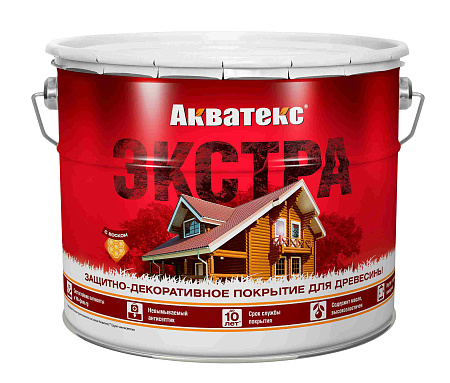 Защитно-декоративное покрытие для древесины алкидное бесцветный 9 л Акватекс-ЭКСТРА *1/55