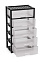 Комод пластм. "Колорит" 5 ящиков выс.1000мм, шир.560мм, гл390мм Проз./Чер.М8764 "ЗПИ"Альтернатива"*1