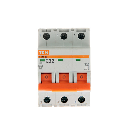 Авт.выкл. TDM ВА 47-29 32А/3П SQ0206-0112 хар-ка С *4/40