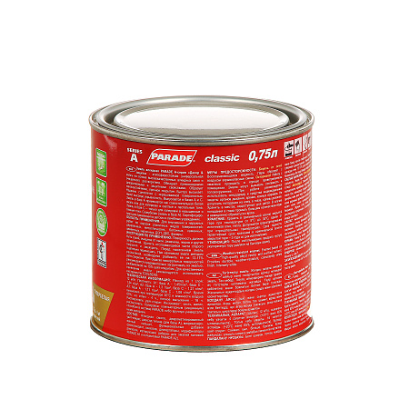 Эмаль алкидная белая матовая 0,75 л PARADE  А1 универсальная *1/6/576