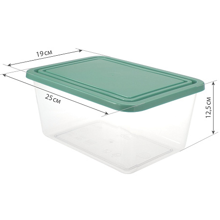 Емкость для продуктов пластм. 4,0л 250х125x190мм М1455 ("М-Пластика") *1/12