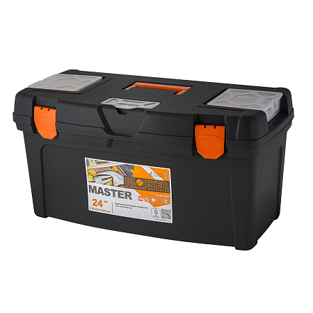 Ящик д/инструмента пластм. "Blocker Master 24" черный/оранжевый BR6006ЧРОР *1/4