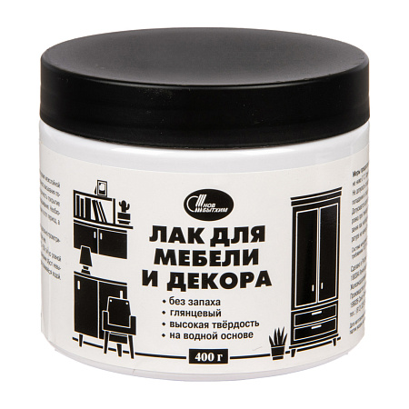 Лак акриловый для мебели и декора глянцевый 0,4 кг  Новбытхим  *1/6