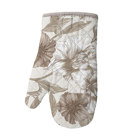 Варежка-прихватка 18*28см Флора 60050-2, 100%  хлопок Vse DOMA *1