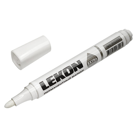 Маркер строительный перманентный белый арт.012393 LEKON EXTRA WHITE *10/60/1200