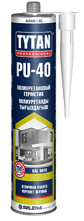 Герметик полиуретановый 310мл TYTAN  PU 40 белый 35780  *1/12