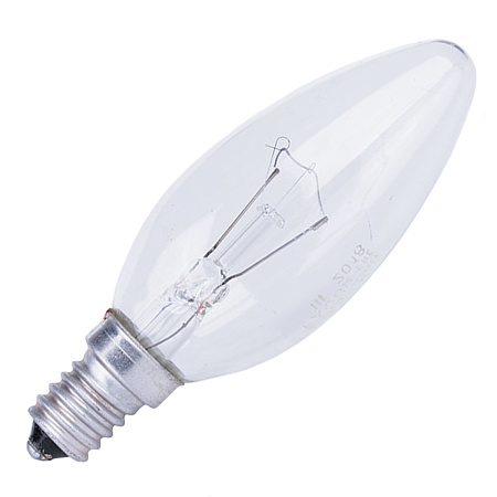 Лампа накаливания 40W Е14 свеча 220-230V ДС  *100