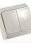 Выключатель "Этюд" ОП 2кл. белый с подсветкой ВА10-006В  *10/25
