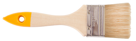 Кисть плоская  Хобби 2" 50мм натуральная щетина деревянная ручка арт.0101920 Korvus *12/600
