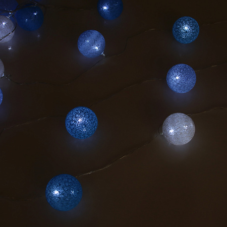 Гирлянда Нить 5м 20LED белый Клубки морские прозрачная нить 220V IP20 5985177  *1/20