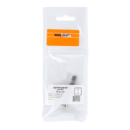 Адаптер для бит  50мм магнитный хвостовик 1/4" (BH050SS14001 ) NovoCRAFT *1/25