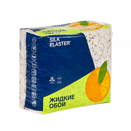 Обои  жидкие SILK PLASTER (Шелк.декор.штукатурка) Санд -143С серый с темн.вкраплениями*6шт