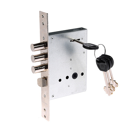 Замок врезной КОРПУС 77мм сув.механизм 3011 корт.ключ Гардиан *1/15