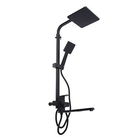 Смеситель д/ванны со стойкой для душа + ручной душ Fmark FS8145-35H черная *1