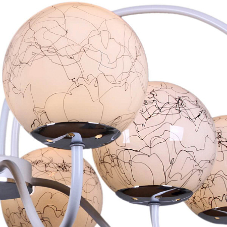 Люстра 01269-0.3-08B WH+CR Е27 8*60W S=32м2  *1