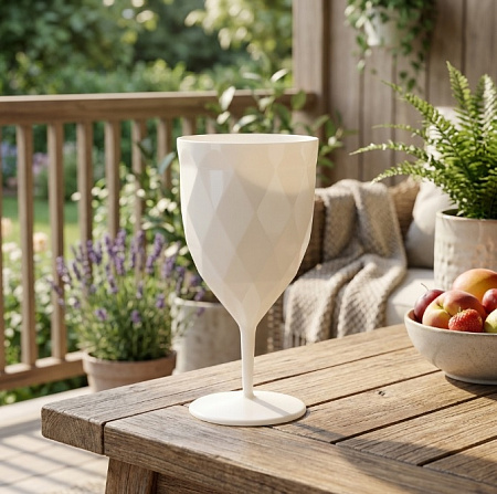 Бокал пластм. "Стокгольм" 360мл, Белый PT400512048 "Plast Team" *1/25