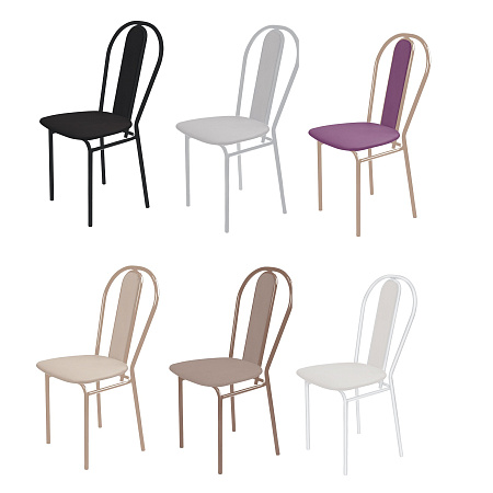 Стул "Ника 3-1" с мягк.сидением и спинкой, металл.каркас-труба d22мм Цвета-"микс" СТ3-1 (Ижевск) *2