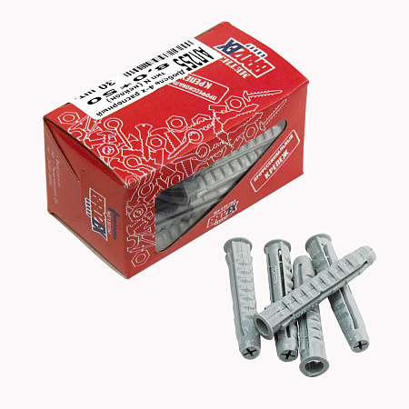 Дюбель 4-х распорный нейлон тип N BROZEX  8*50 коробка (30шт) *10