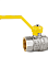 Кран шаровый 1/2" (Ø15) ГАЗОВЫЙ М/П ручка GAZ LD Pride 47.15. (аналог ЖЗ47) *1/17