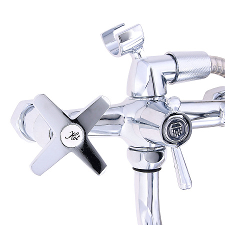 Смеситель д/ванны "Эверест"  В22-071F с 2 ручками (черный) *1/10