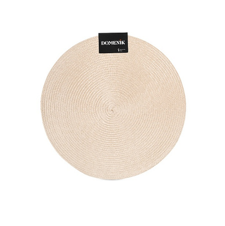 Салфетка сервировочная "мат" полипроп. круглая d38см "Beige" бежев. арт.DM9893 "Domenik" *4/24