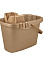 Ведро д/мытья пола пластм. со вставкой для Отжима 13л прямоуг. "Wood" SC408611624 *1/10