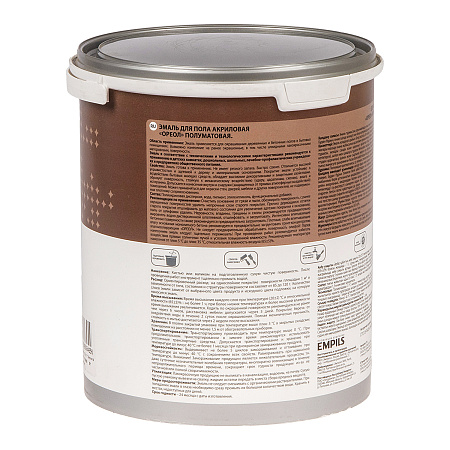 Эмаль акриловая для пола темно-серая полуматовая 2,3 кг Ореол *4/216