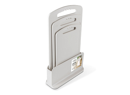 Доски разделочные пластм. Набор 3шт на Подставке:32х20см;28х18см;24х15см С523 ("Мартика") *1/7