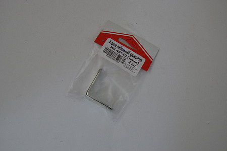 Уголок мебельный (кронштейн) 40*40 цинк(комплект 2 шт) ДомоСтрой *10