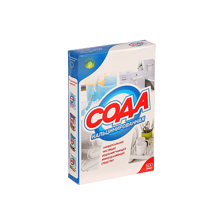Сода кальцинированная 600г коробка *24