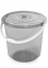 Ведро пластм.  7л с Крышкой, д/пищевых продуктов, прозрачное "Хозяюшка" М1204 *10