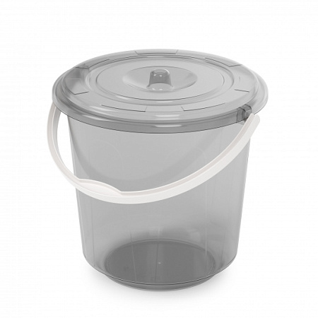 Ведро пластм.  7л с Крышкой, д/пищевых продуктов, прозрачное "Хозяюшка" М1204 *10